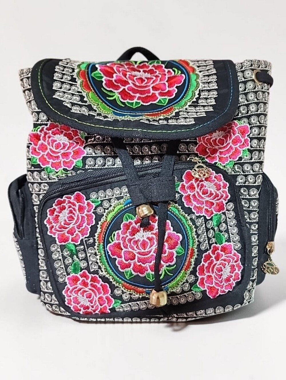 Embroidered Floral Backpack Brand New